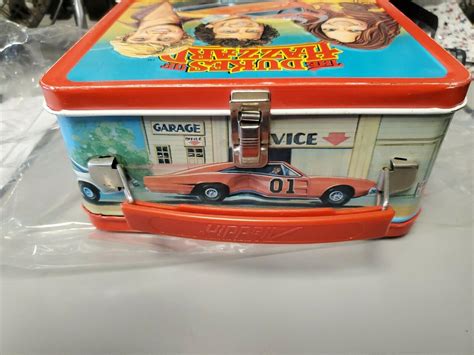 warner bros dukes of hazard metal lunch box|1980 Warner Bros TV show Dukes Of Hazard metal lunch box.